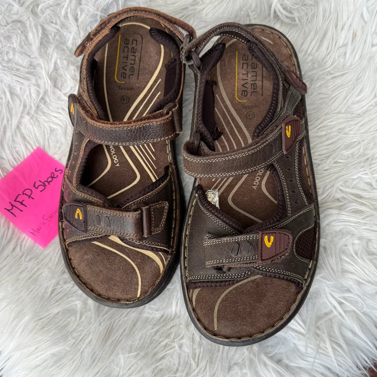 Camel Active Herren Leder Wandersandalen